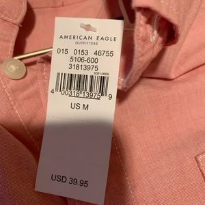 American Eagle Mens button down size M in pink.